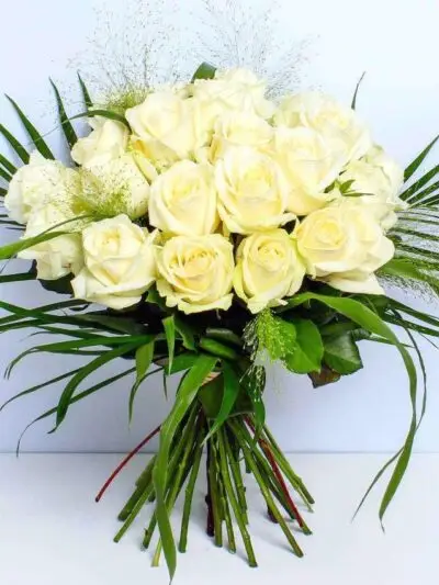 24 White Roses bouquet of flowers dartford florist