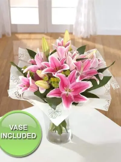 scrumptuous pink lilys