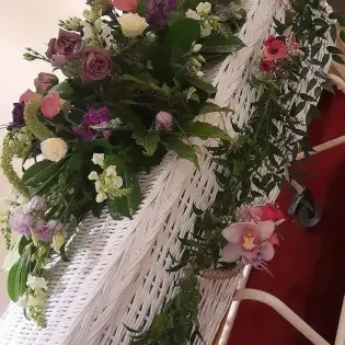 Coffin Spray and Garland