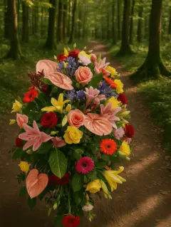 Vibrant 5ft Coffin Spray – Bold Farewell Flowers