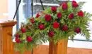 Shot of flowers used for a funeral service