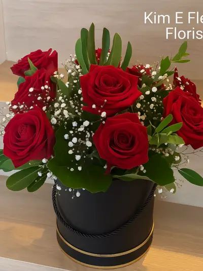 red rose hatbox