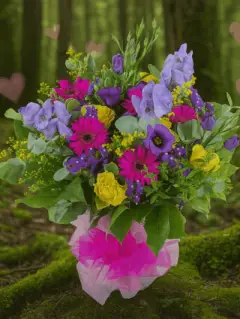 Luxury Mixed Bouquet in a Glass Vase