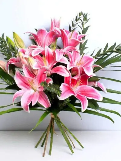 Pink Lilies Bouquet Delivered dartford florist