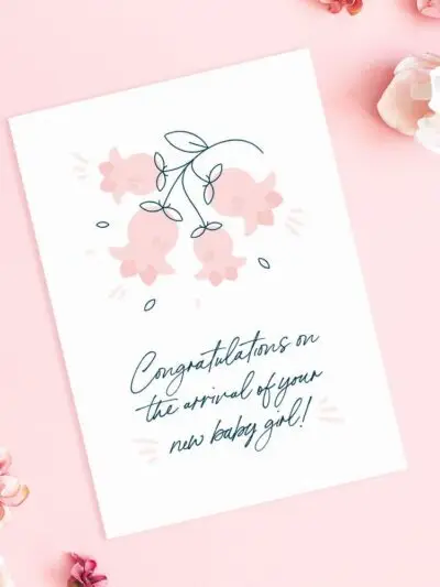 New Baby Girl Greeting Card