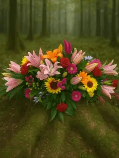 Vibrant Oasis Spray – 24" Floral Tribute