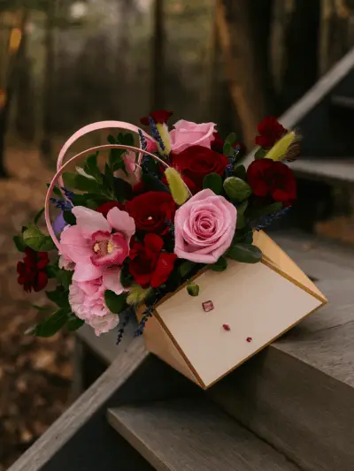 Rose and Orchid Handbag flowers