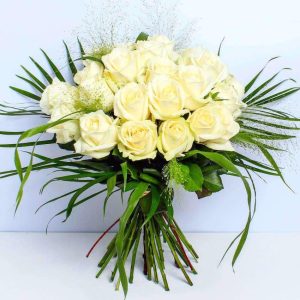 24 White Roses bouquet of flowers dartford florist