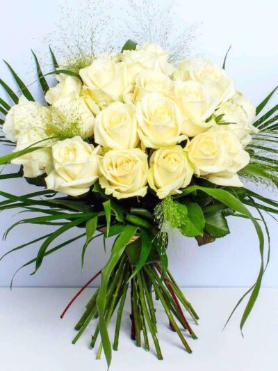24 White Roses bouquet of flowers dartford florist
