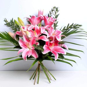 Pink Lilies Bouquet Delivered dartford florist