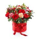 red rose mix hat box dartford florist