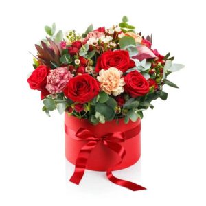 red rose mix hat box dartford florist