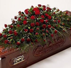 dartford florist red rose coffin top