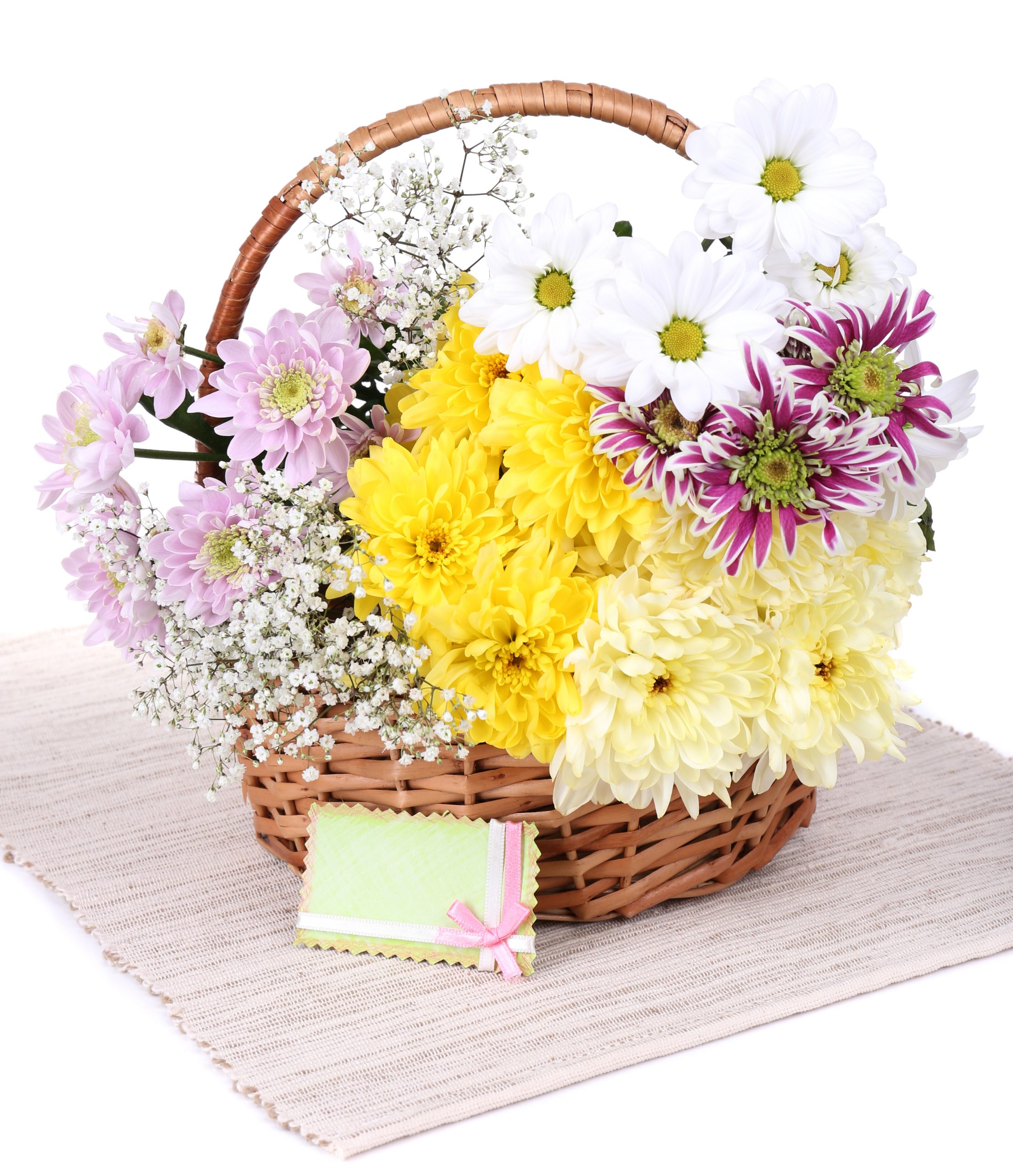 Mixed flower colourful Gift Basket • Sidcup Flowers Kim-e-Fleurs