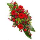 Red Rose and Gerbera Funeral Spray