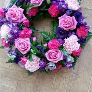 Pretty Pink Rose Wreath