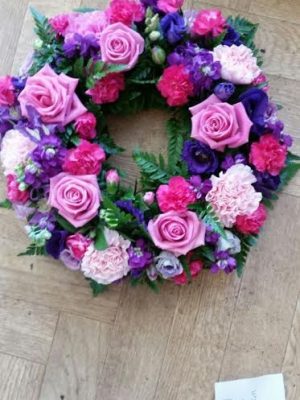 Pretty Pink Rose Wreath