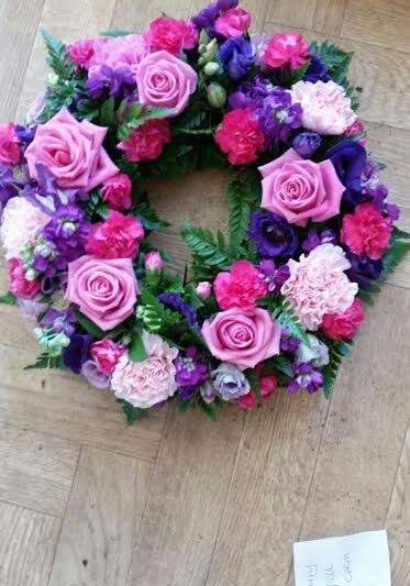 Pretty Pink Rose Wreath