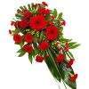 Red Carnation and Gerbera Funeral Spray