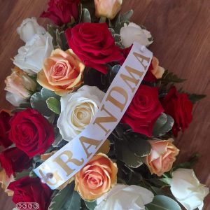 Mixed Roses Funeral Spray