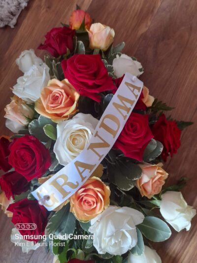 Mixed Roses Funeral Spray