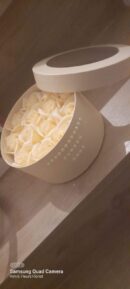 Cream Soap Rose Hatbox Flowers