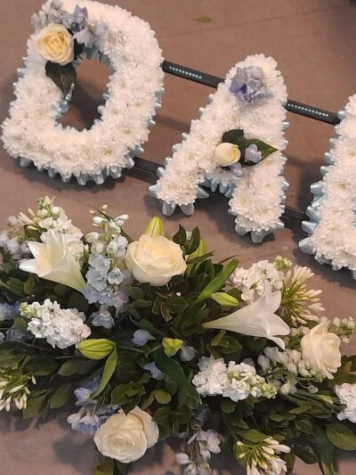 DAD Wreath and Coffin Spray