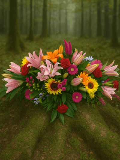 Vibrant Oasis Spray – 24" Floral Tribute