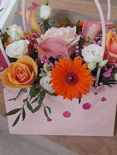 Vibrant Handbag Flowers Special Offer