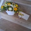 Metal Handbag with fresh Flowers