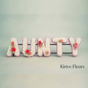 Funeral Letter Tribute – AUNTY (Custom Colours)
