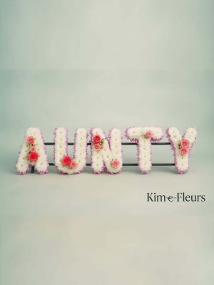 Funeral Letter Tribute – AUNTY (Custom Colours)