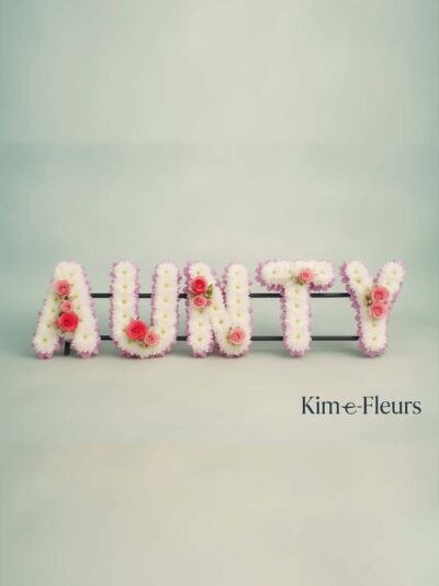Funeral Letter Tribute – AUNTY (Custom Colours)