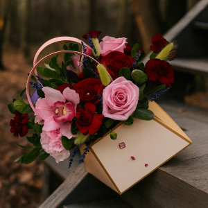 Rose and Orchid Handbag flowers
