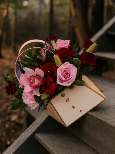 Rose and Orchid Handbag flowers