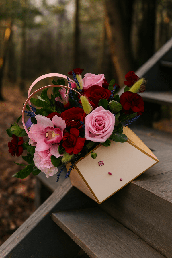 rose and orchid handbag Rose and Orchid Handbag flowers