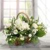 chritmas basket, white flowers, christmas flowers, christmas sidcup, sidcup christmas flowers, white christmas basket
