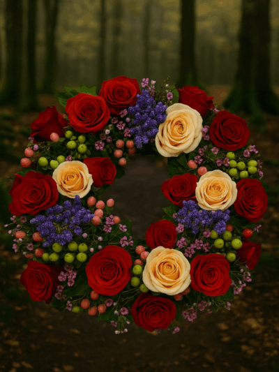 Beautiful funeral wreath available for delivery in Sidcup