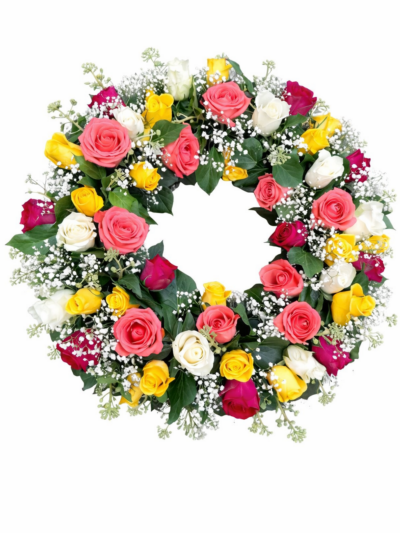 Beautiful Mixed Rose Wreath