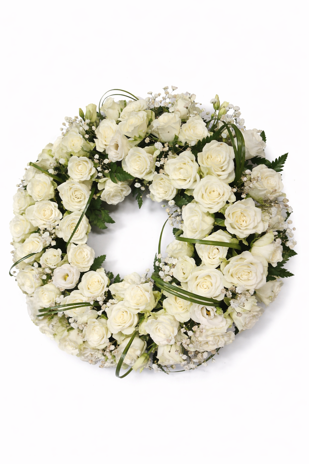 Stunning White Rose Wreath