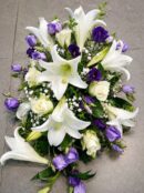 purple and white spray