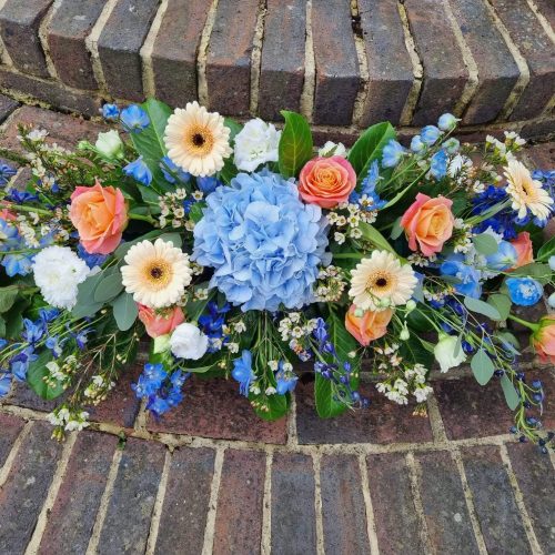 wedding blue display